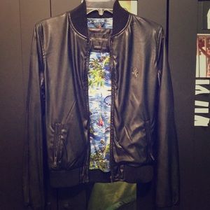 OBEY THIN FAUX LEATHER JACKET
